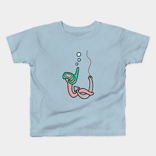 Worm on a Hook Kids T-Shirt